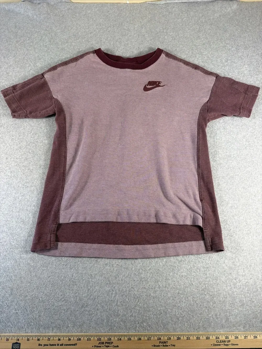 Nike Large Woven Shirt, Burgundy, Short Sleeve, Golf Shirt